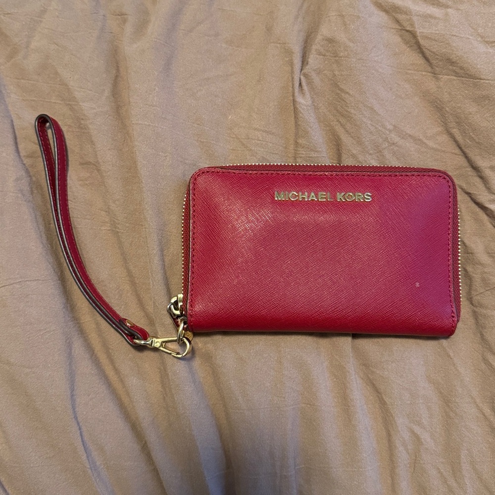 Michael Kors Cherry Red Wristlet